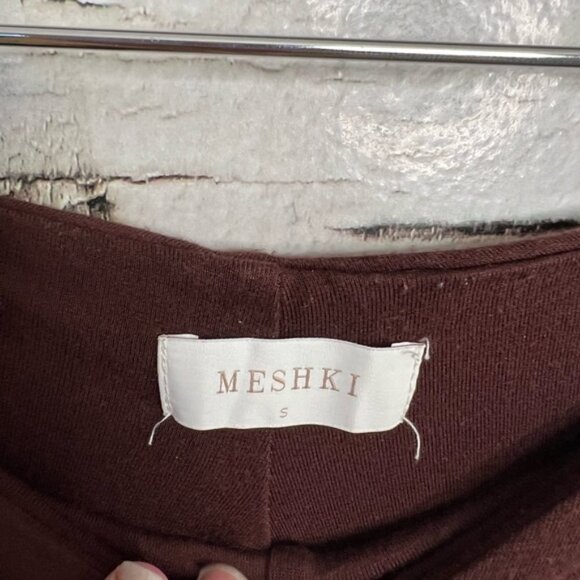 Meshki  ELEANORRuched Cut Out Pants brown - Chocolate Size small - Picture 7 of 10